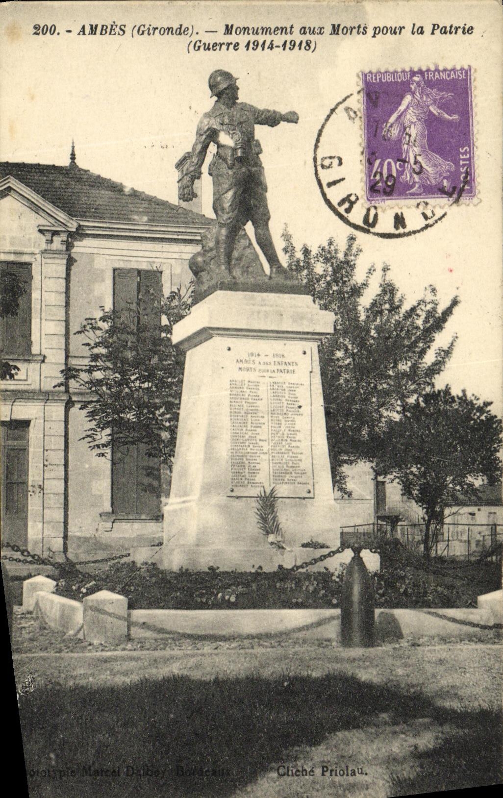 Monumento de la guerra de las combinaciones del número de la POSTAL de la VENDIMIA para la patria de Militaria