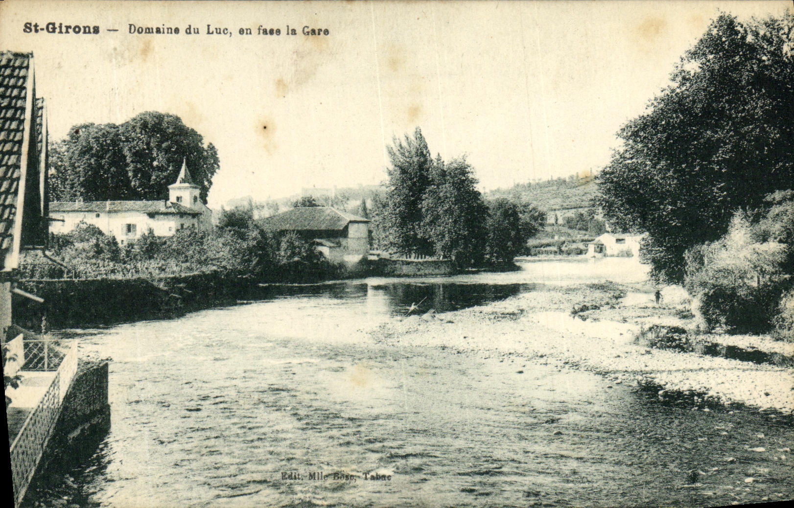 VINTAGE POSTCARD Holy Bosoms Field of the Luc opposite Train station