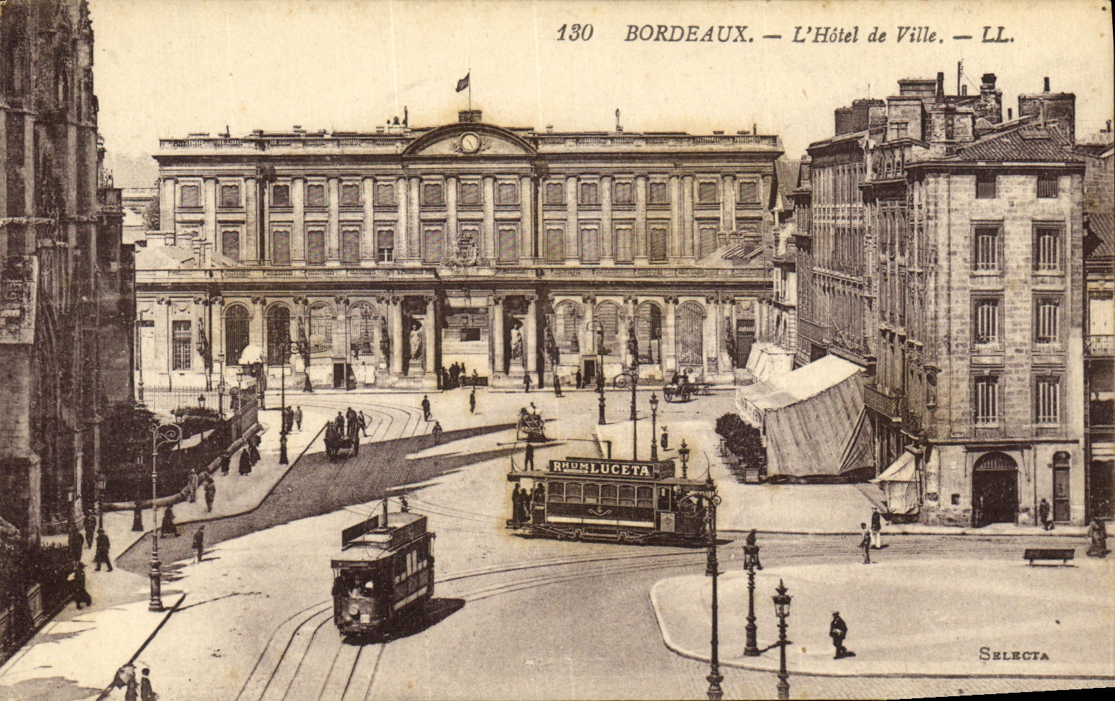 CPA Bordeaux L Hotel de Ville Tramway