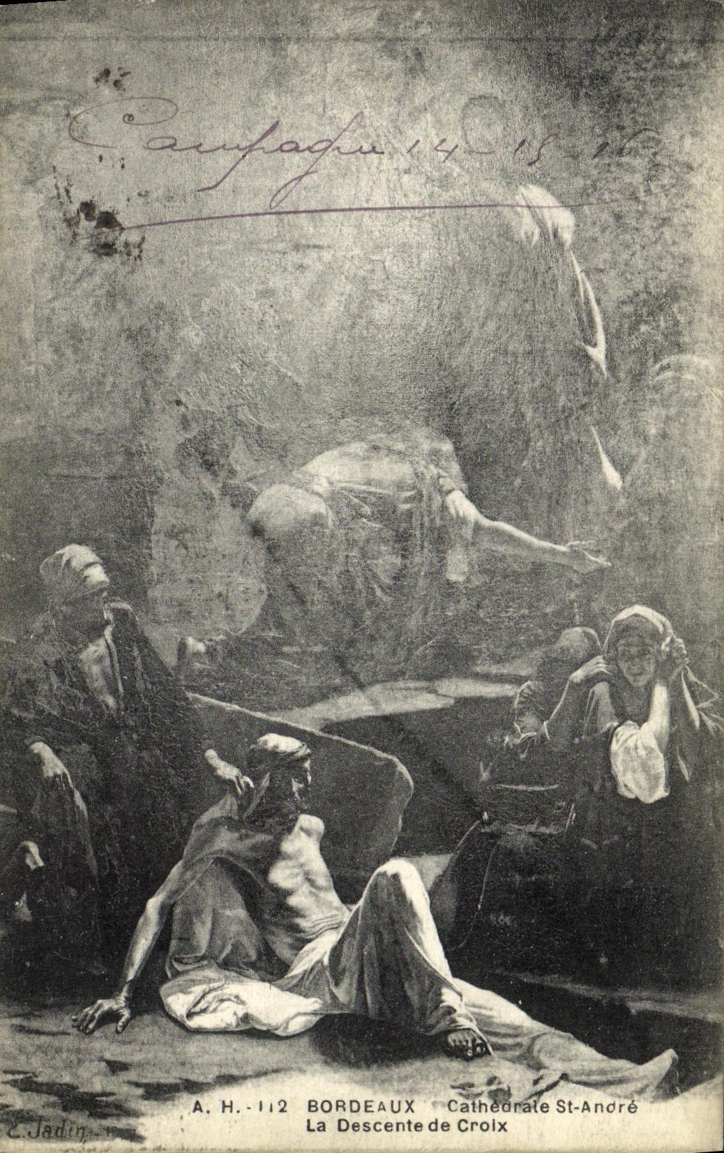 CPA Bordeaux Catherale St Andre La descente de croix