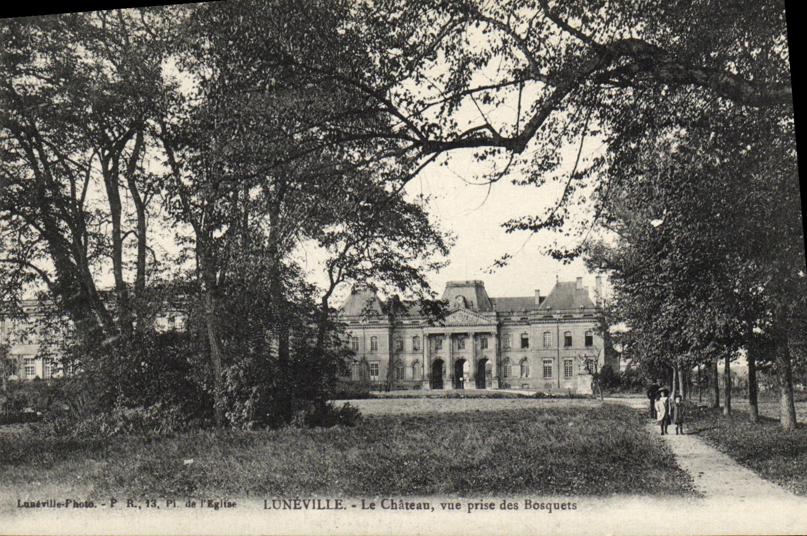 VINTAGE POSTCARD Luneville the Castle Seen from of the Thickets
