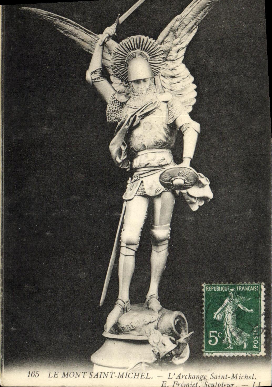 CPA Mont Saint Michel L Archange Saint Michel