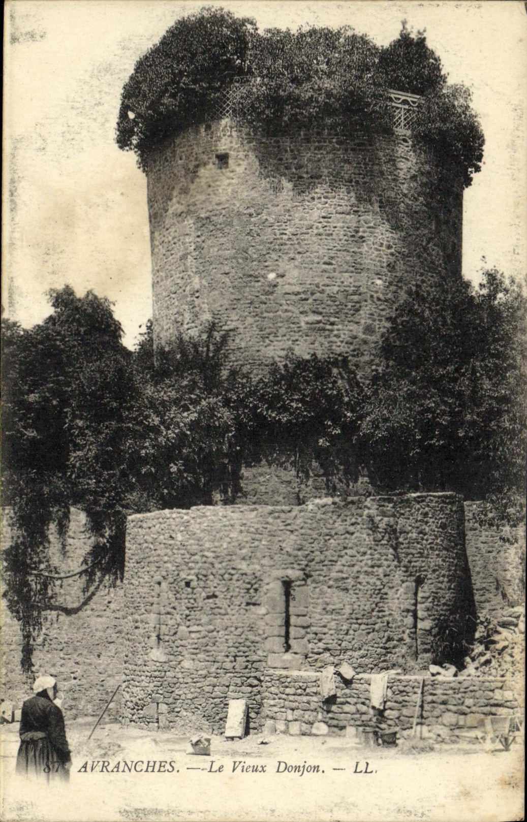 POSTAL Avranches de la VENDIMIA la vieja subsistencia