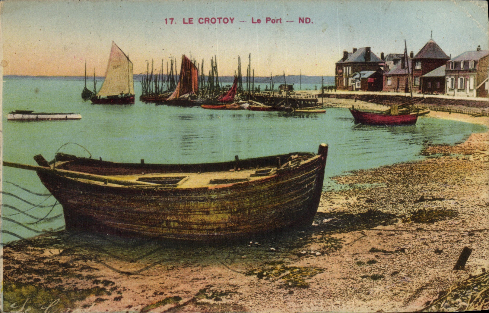 CPA Le Crotoy Le Port Barque Bateaux