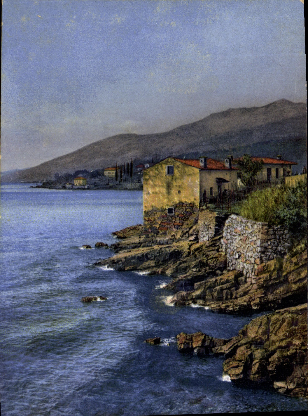 MODERN CARD Landscape at the edge of L water