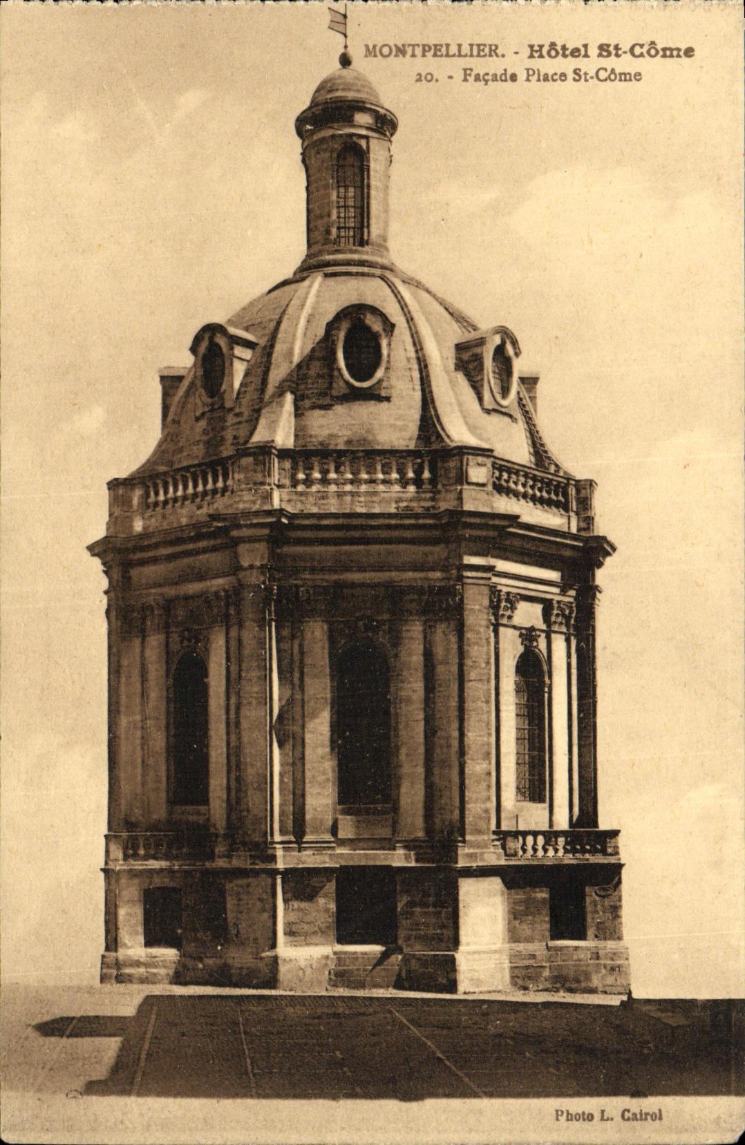 VINTAGE POSTCARD Montpellier Hotel St Like Facde Places St Like