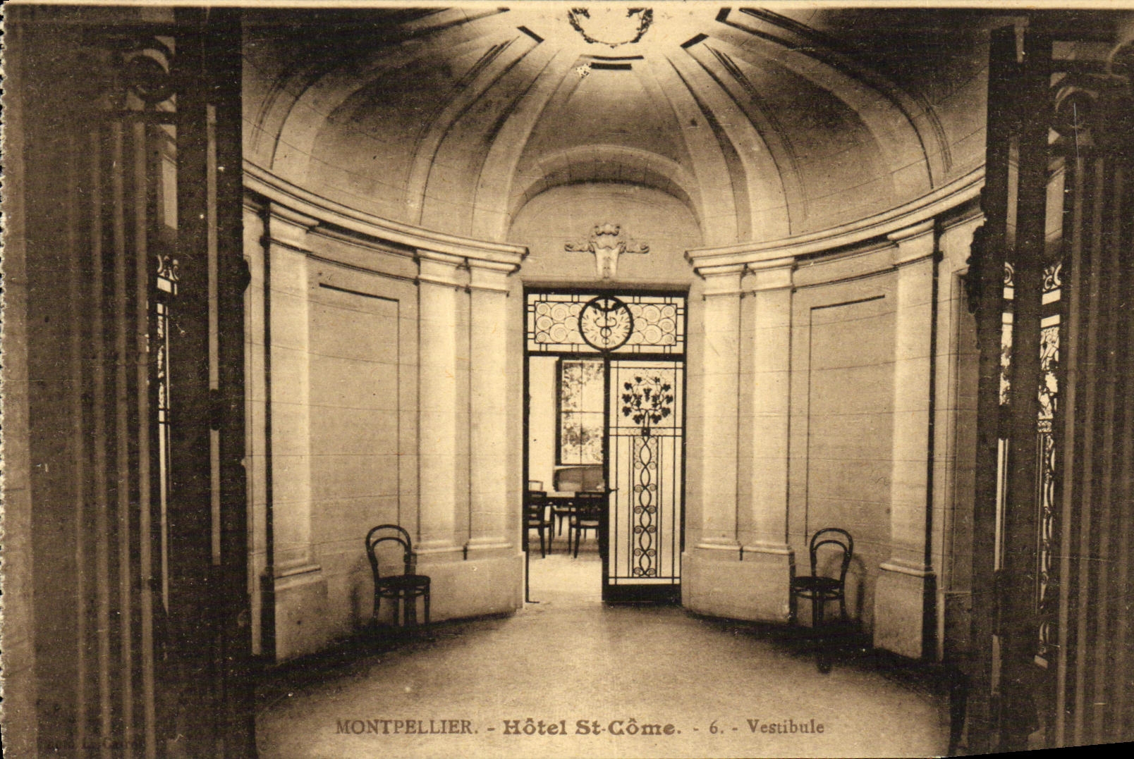 VINTAGE POSTCARD Montpellier Hotel St Like Hall