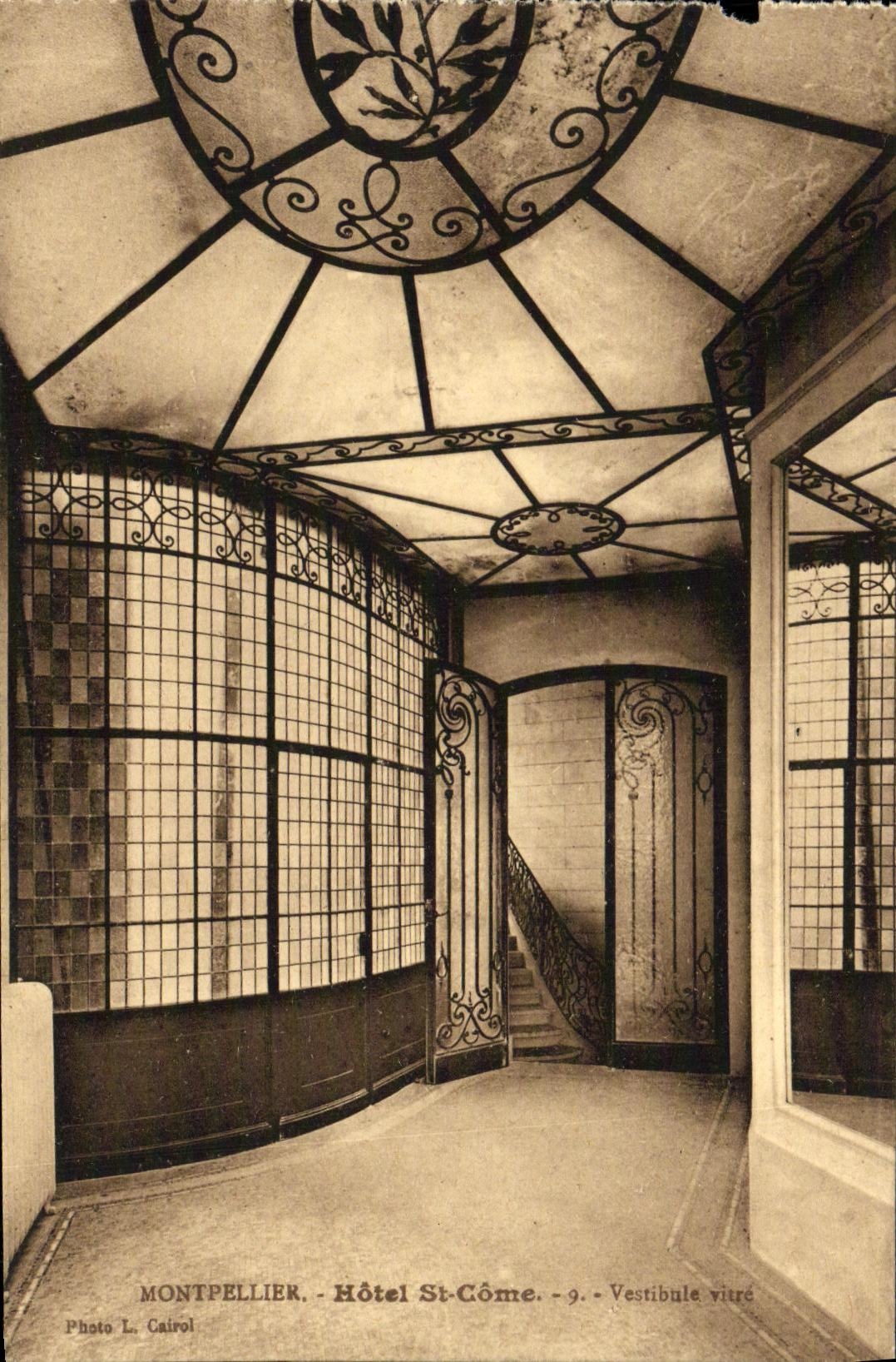 VINTAGE POSTCARD Montpellier Hotel St Like Hall glazes