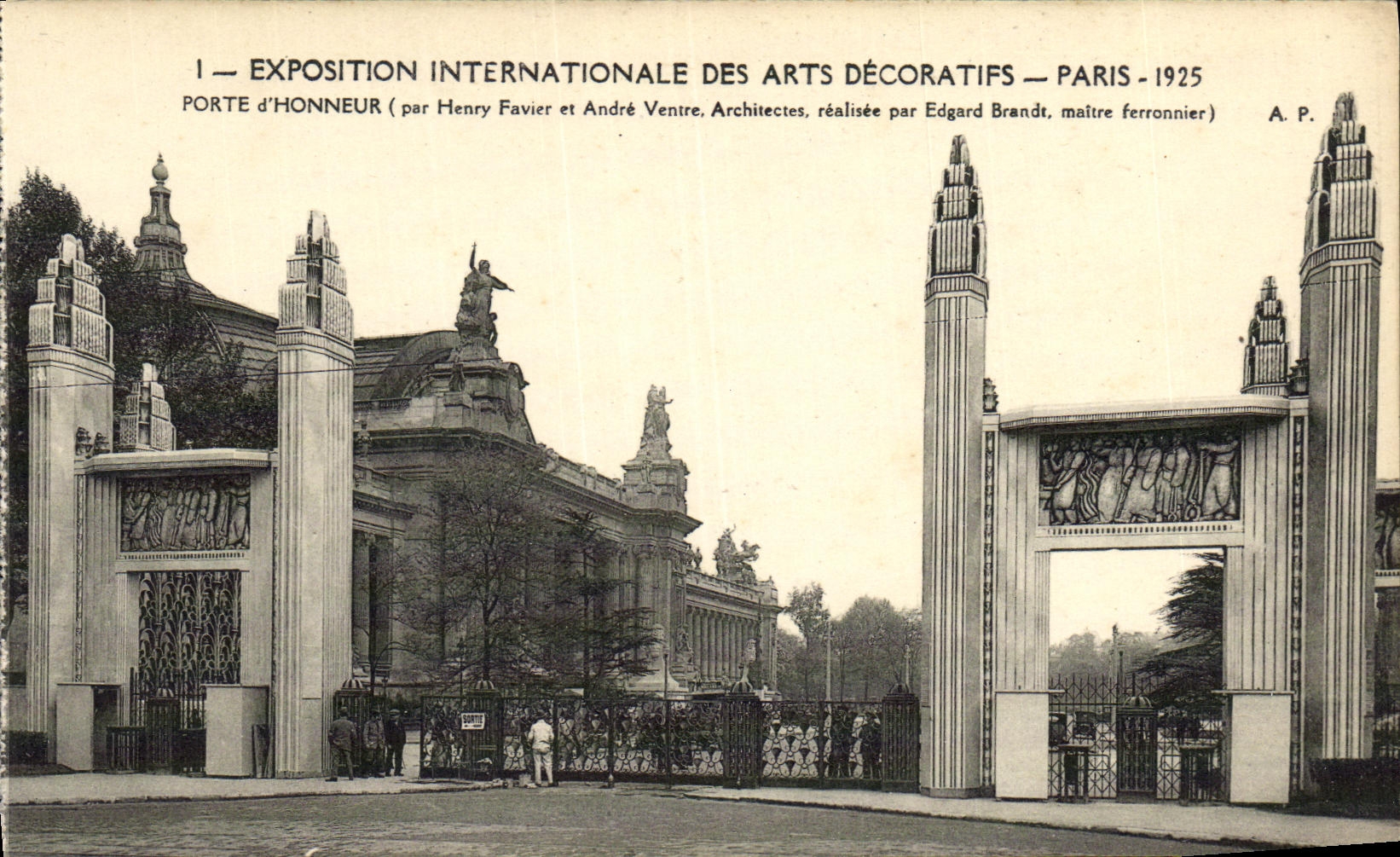 CPA Exposition Internationale des Arts Decoratifs Paris 1925 Porte d Honneur