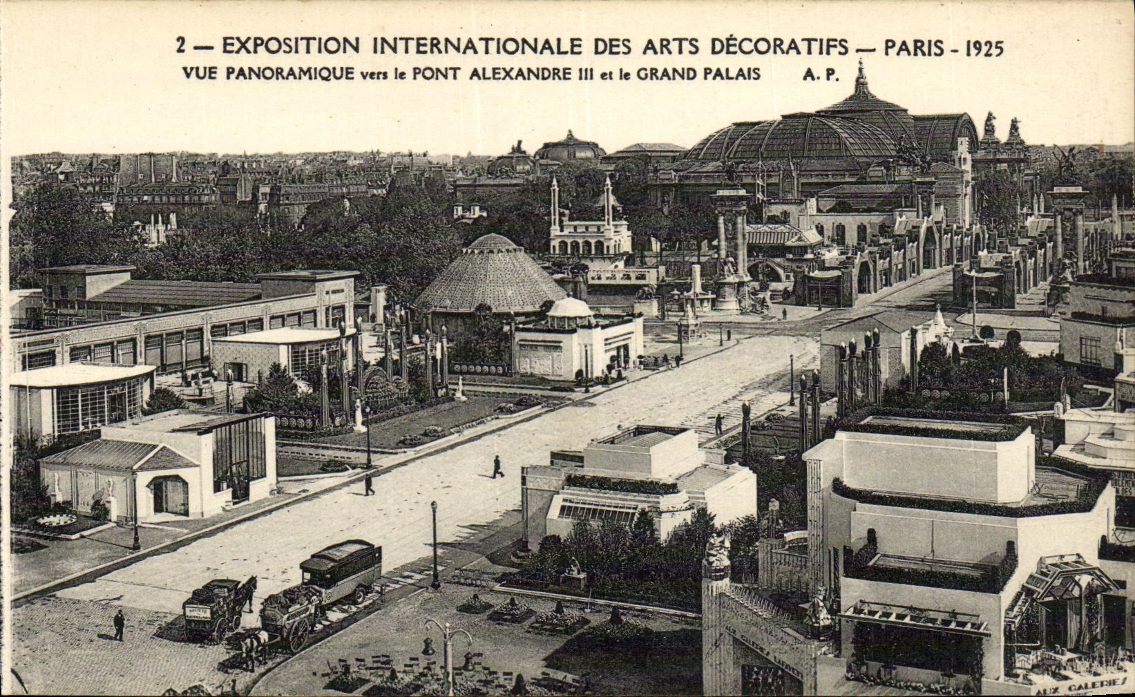 CPA Exposition Internationale des Arts Decoratifs Paris 1925 Vue Panoramique le Pont Alexandre lll et le Grand Palais