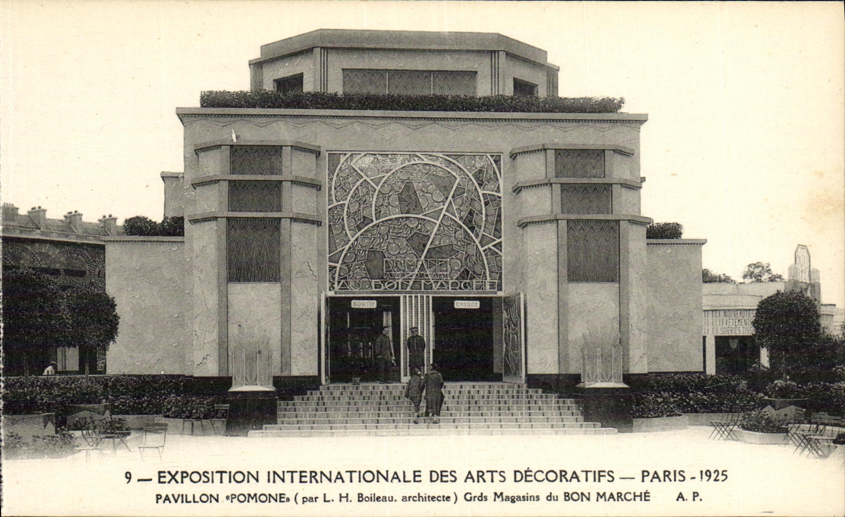 CPA Exposition Internationale des Arts Decoratifs Paris 1925 Pavillon Pomone Grds Magasins du Bon Marche