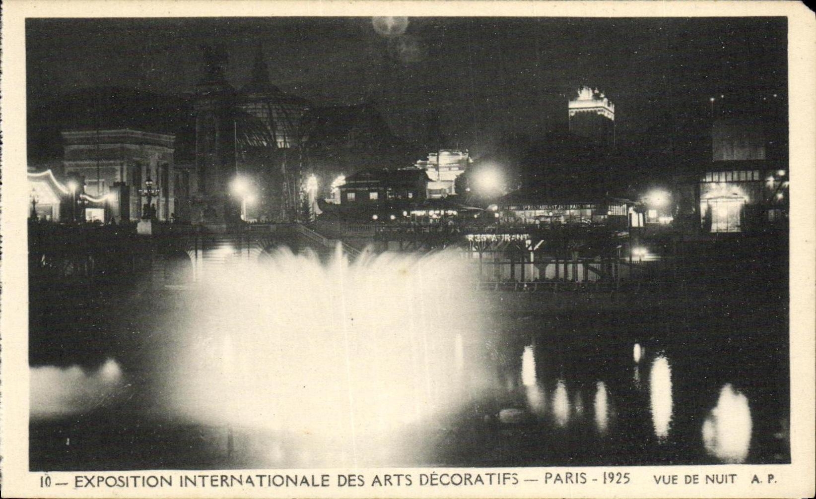 CPA Exposition Internationale des Arts Decoratifs Paris 1925 Vue de Nuit