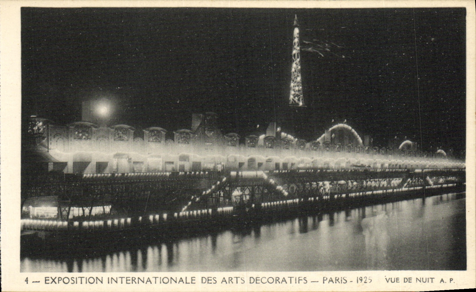 CPA Exposition Internationale des Arts Decoratifs Paris 1935 Vue de Nuit