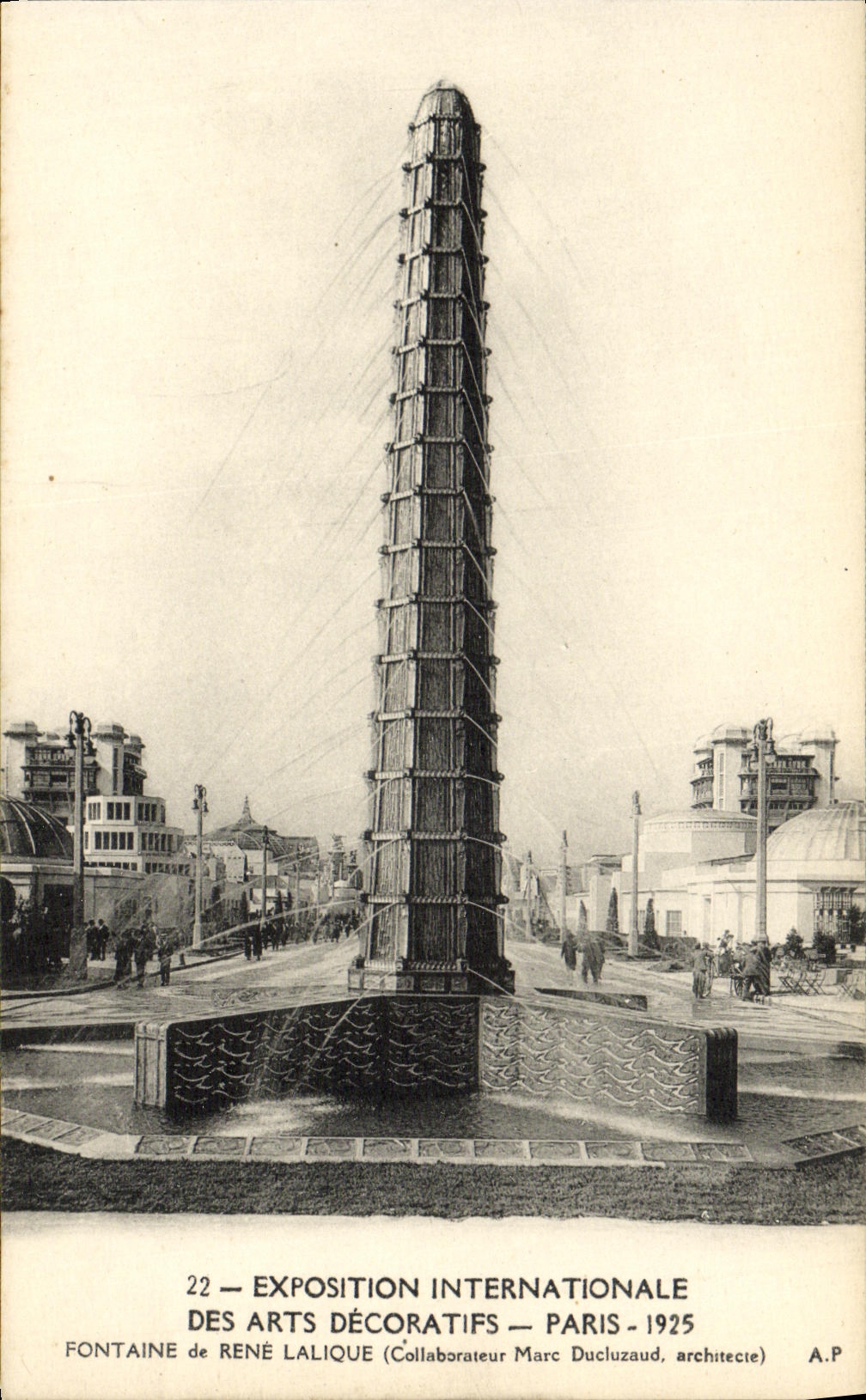 CPA Exposition Internationale des Arts Decoratifs Paris 1925 Fontaine de Rene Lalique