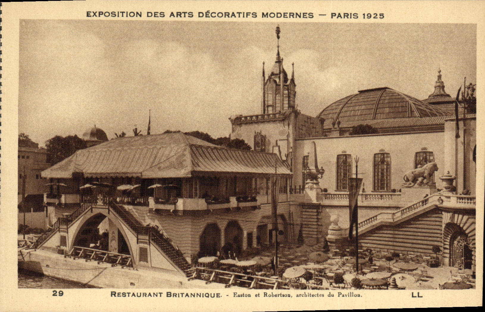 CPA Exposition des Arts Decoratifs Modernes Paris 1925 Restaurant Britannique