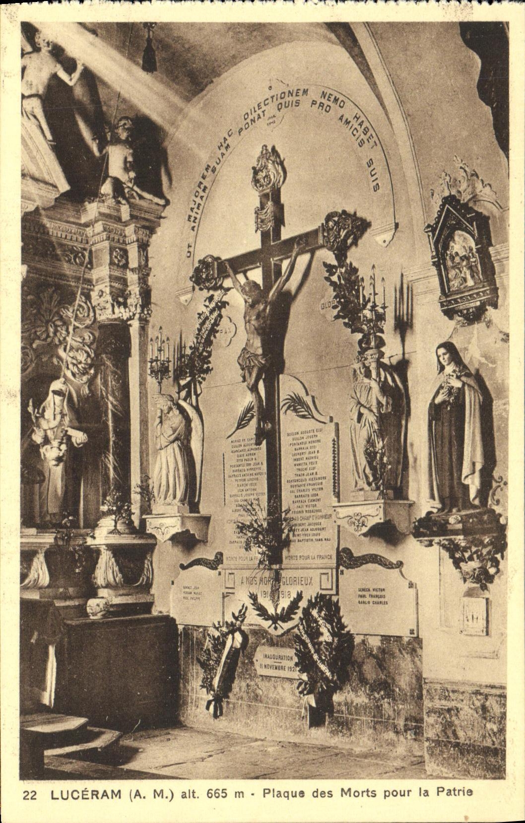 CPA Luceram Plaque des Morts pour la Patrie
