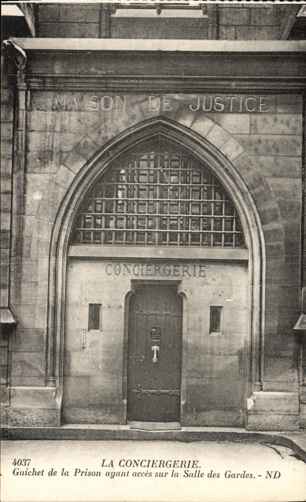 VINTAGE POSTCARD the Caretaker s lodge Counter of the Prison having access on the Room of the Guards