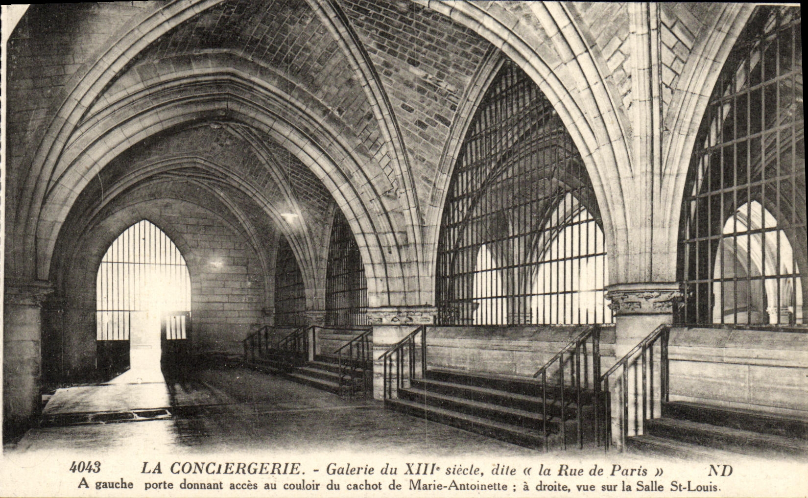 VINTAGE POSTCARD Paris the Caretaker s lodge Gallery of Xlll century known as the street of Paris