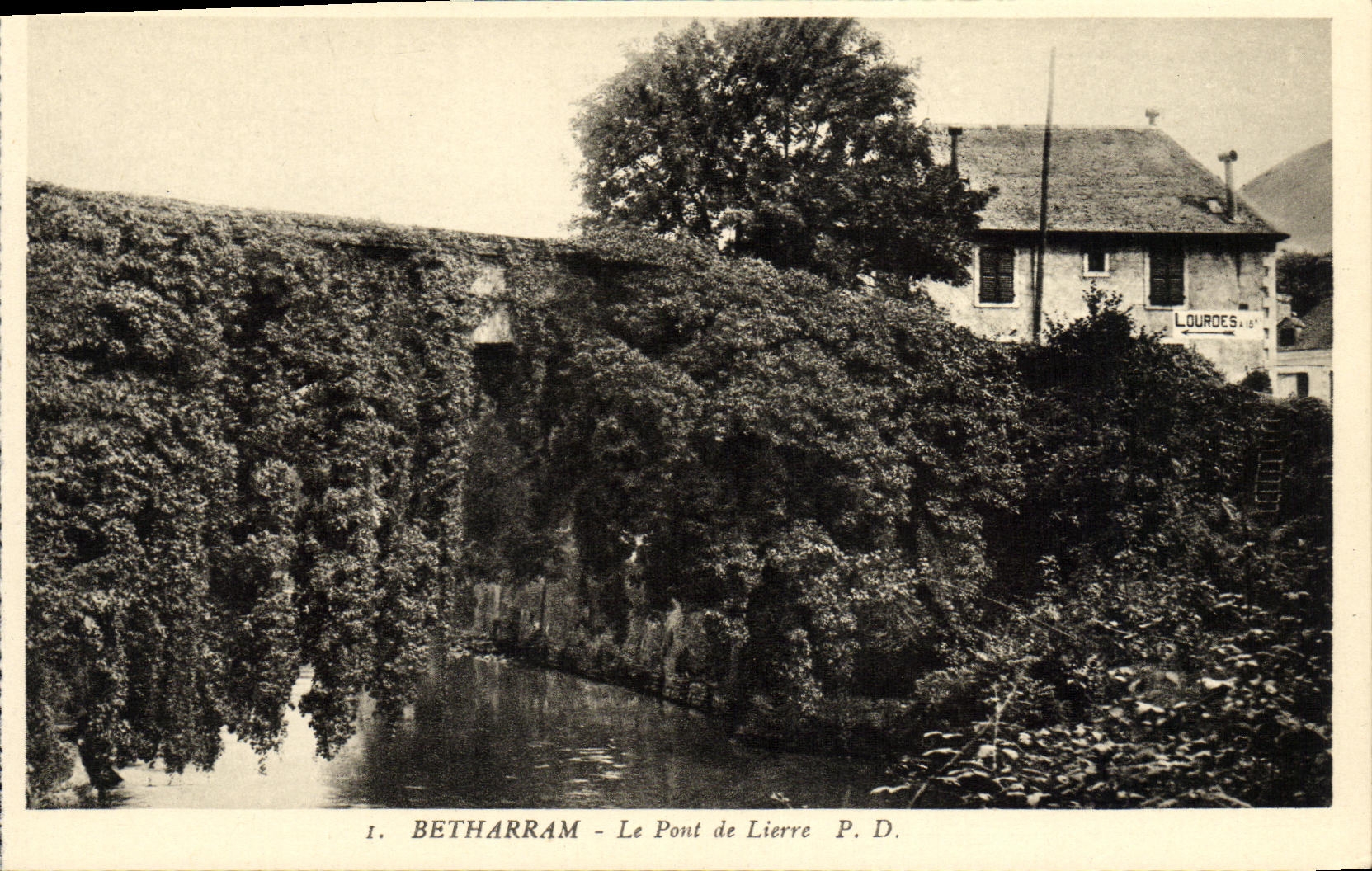 VINTAGE POSTCARD Betharram the bridge of Ivy Doors
