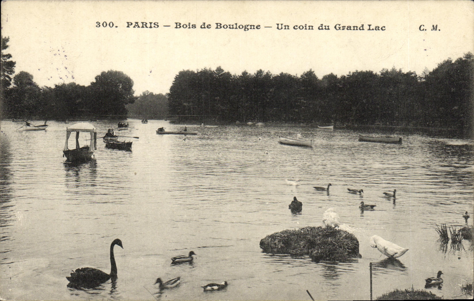 CPA Paris Bois de Boulogne Un Coin du Grand Lac