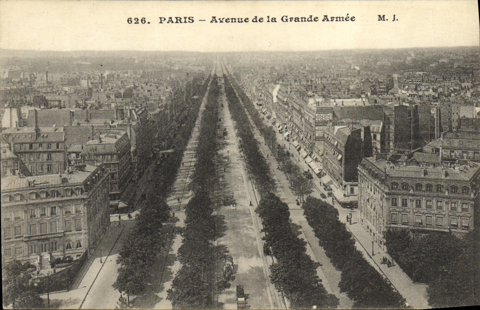 VINTAGE POSTCARD Paris Avenue of the Large army