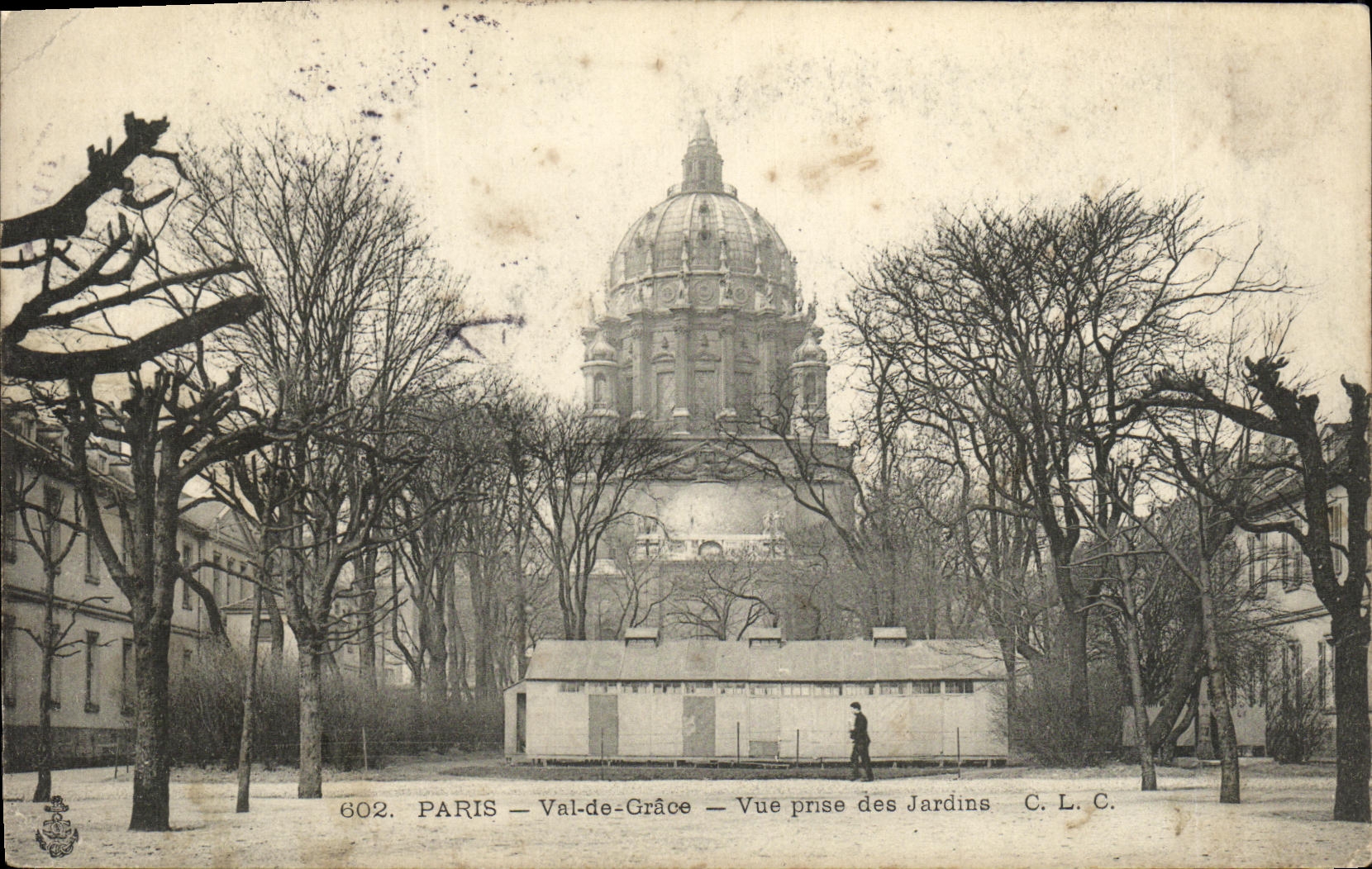 VINTAGE POSTCARD Paris Val de Grace Seen from of the Gardens