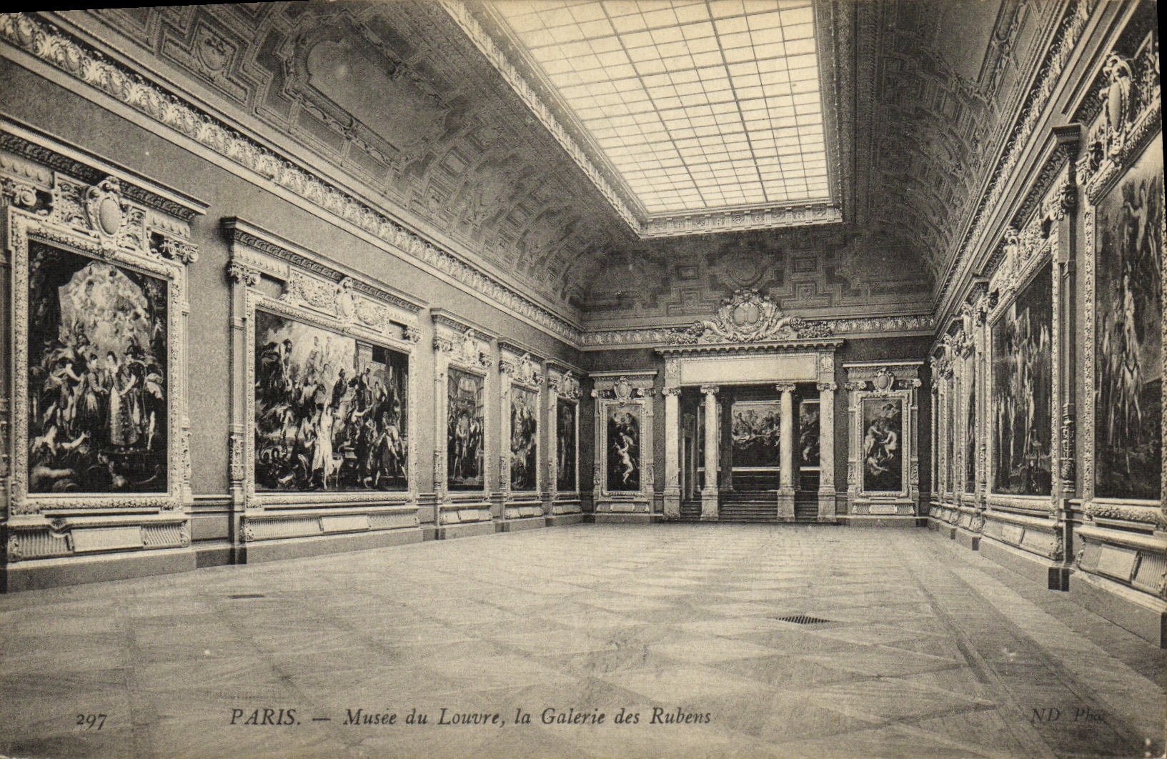 Museo de Paris de la POSTAL de la VENDIMIA de la lumbrera la galeria de Rubens