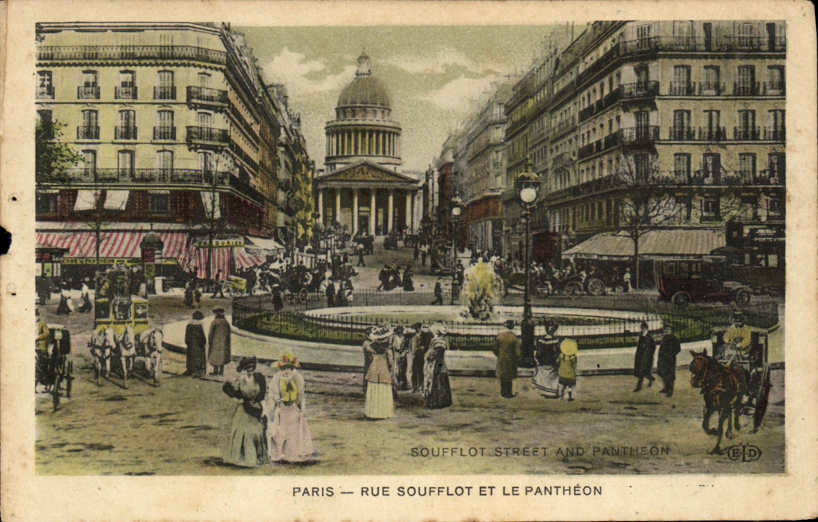 CPA Paris Rue Soufflot et le Pantheon