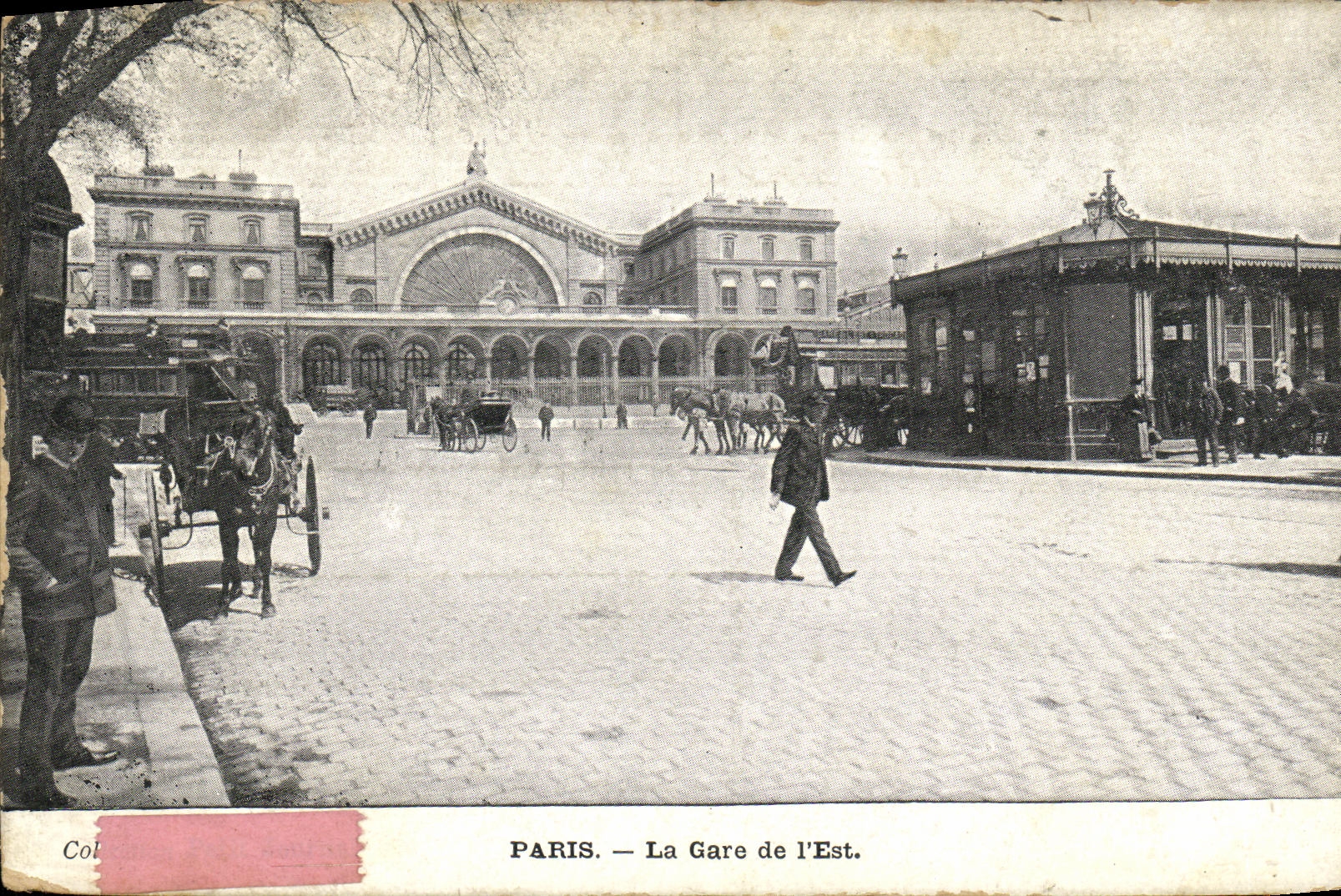VINTAGE POSTCARD Paris Train station of L Is