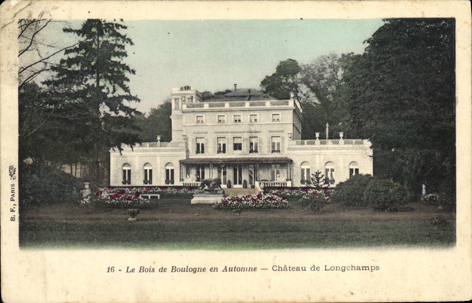 CPA Paris Le Bois Boulogne en Automne Chateau de Longtchamps