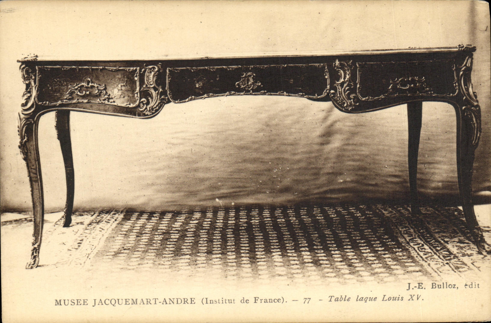 VINTAGE POSTCARD Paris Museum Jacquemart Andre Institut of long France Tabloe Louis XV