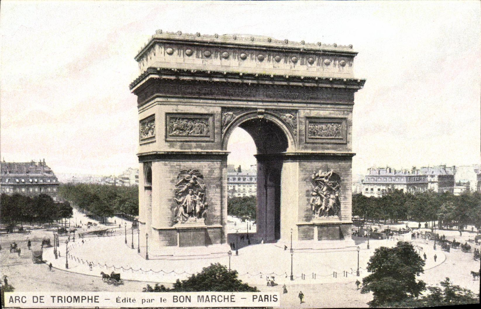POSTAL Paris de la VENDIMIA Arc de Triomphe barato