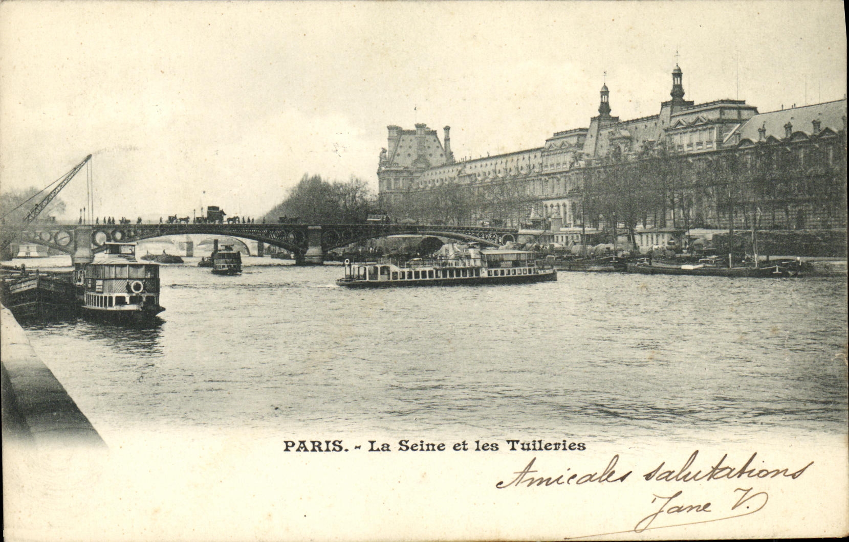 CPA Paris La Seine et les Tuileries