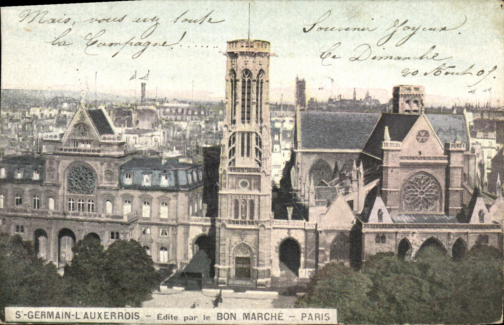 VINTAGE POSTCARD Paris German St Cheap Lauxerrois