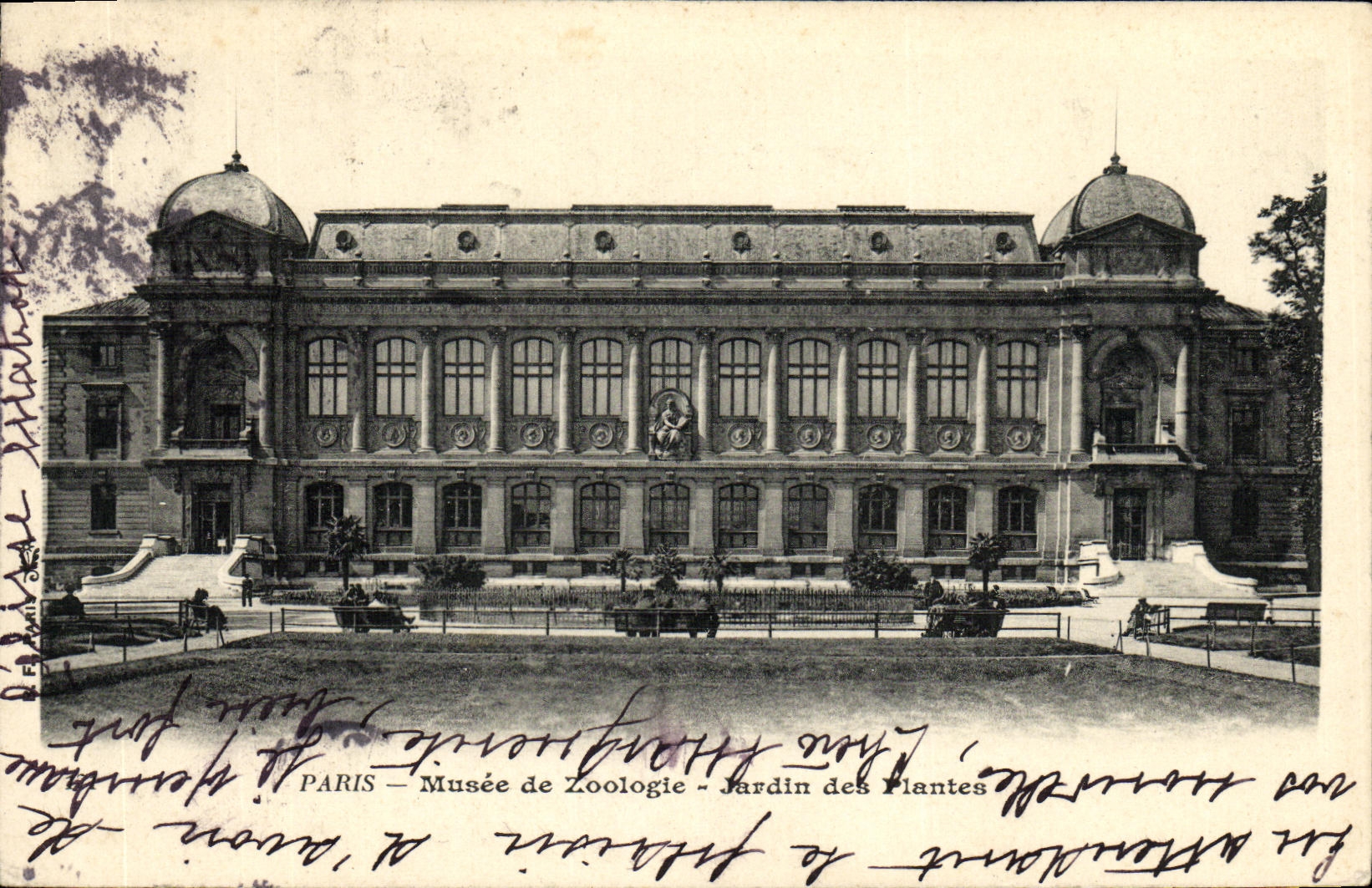 VINTAGE POSTCARD Paris Museum of Zoology Botanical garden Zoo