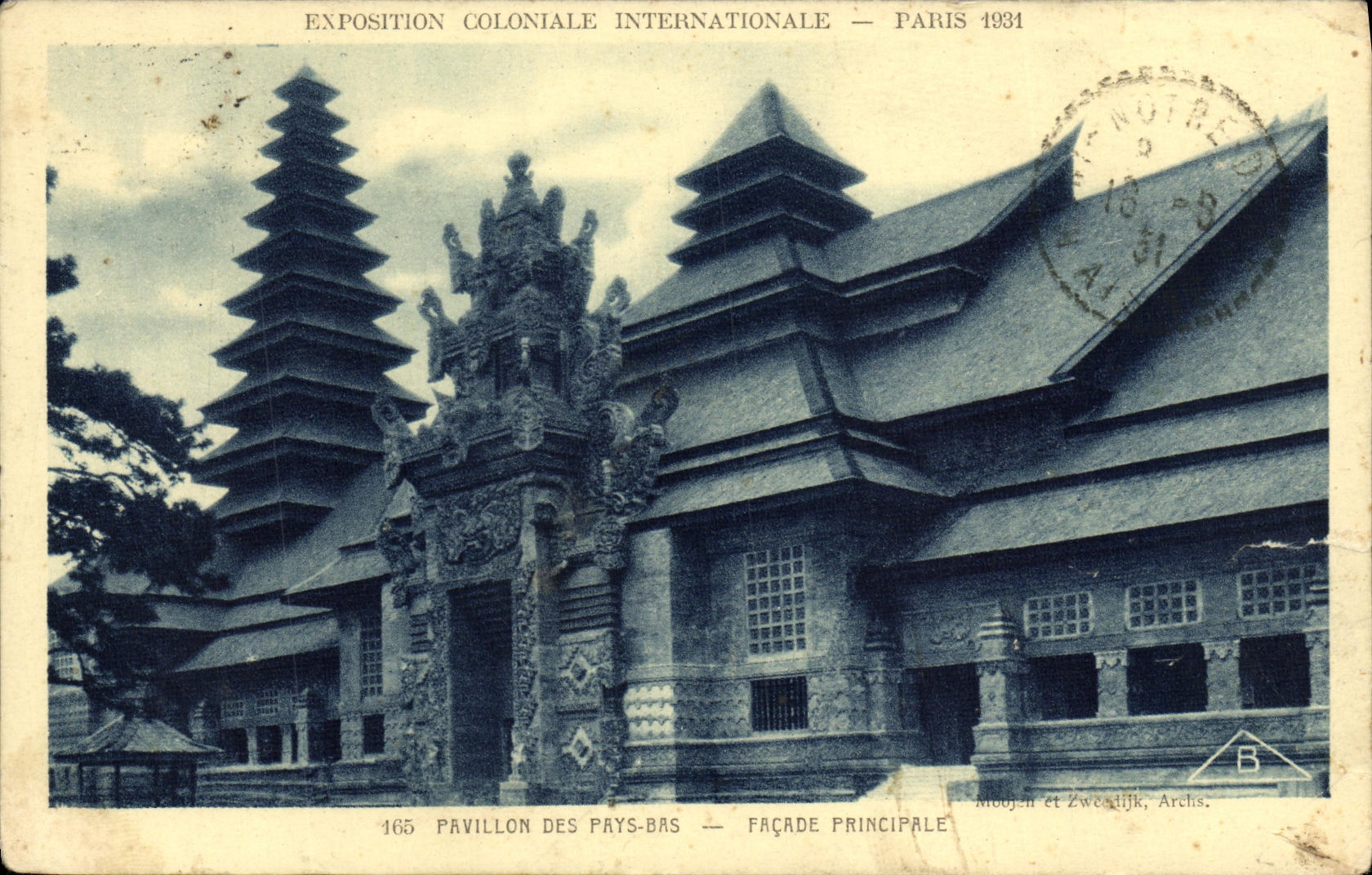 CPA Exposition Coloniale Internationale Paris Pavillon des Pays Bas Facade Principale