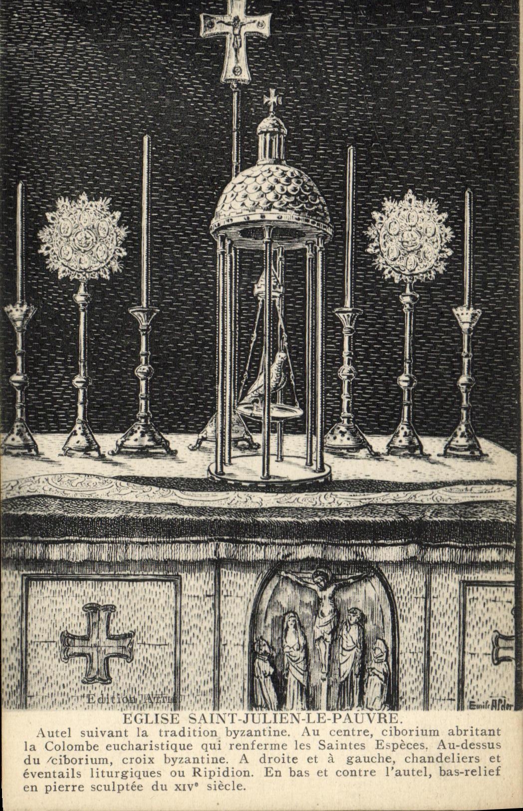 CPA Eglise Saint Julien le Pauvre Autel suivant la tradition byzantine