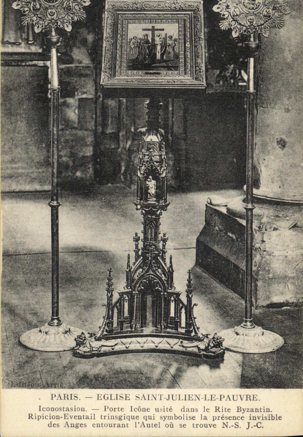 CPA Paris Eglise Saint Julien le Pauvre Iconostation