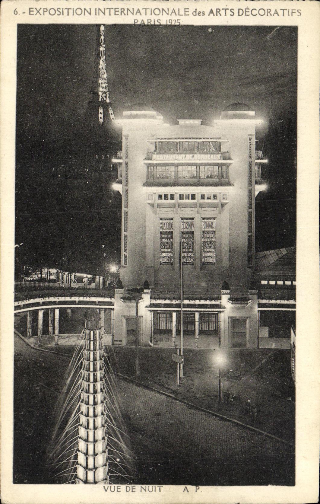 CPA Exposition Internationale des Arts Decoratifs Paris Vue de Nuit