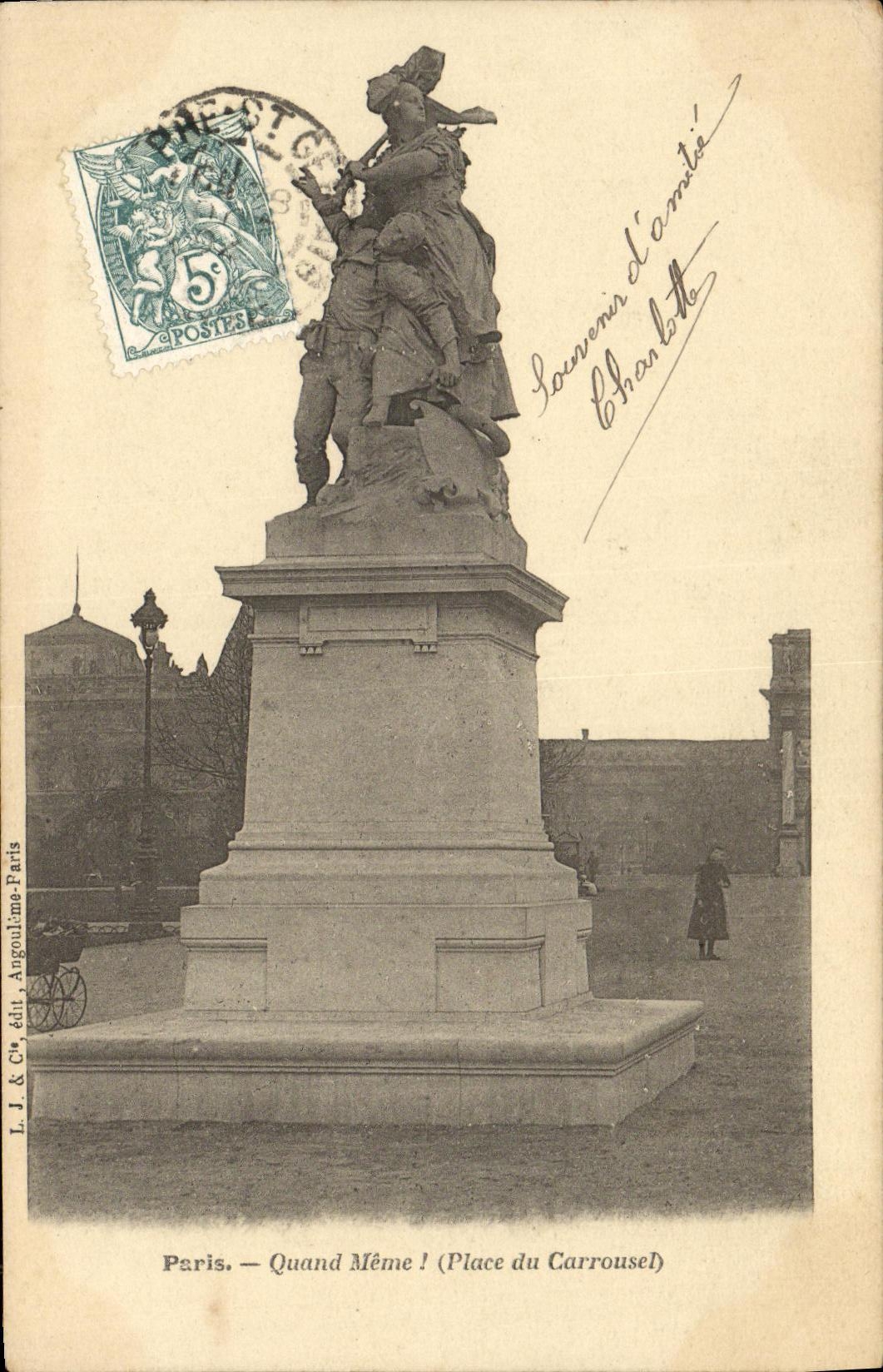 CPA Paris Quand Meme Place du Carrousel