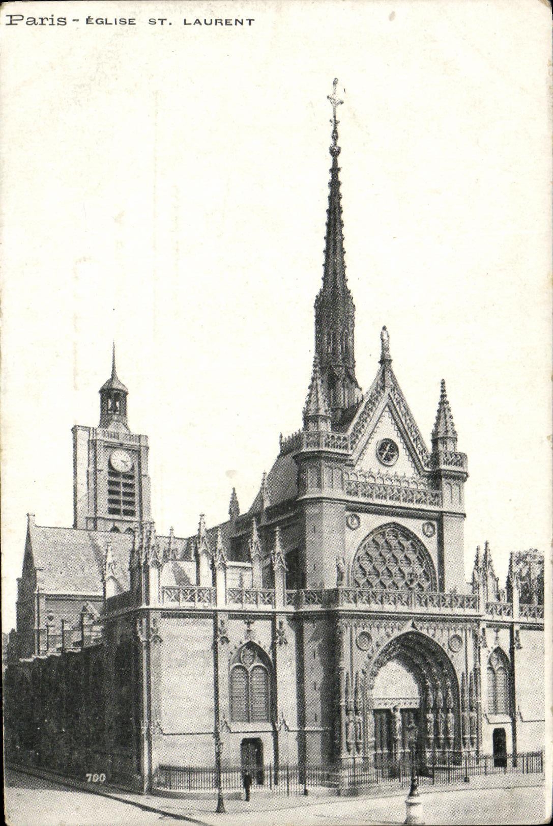 CPA Paris Eglise St Laurent