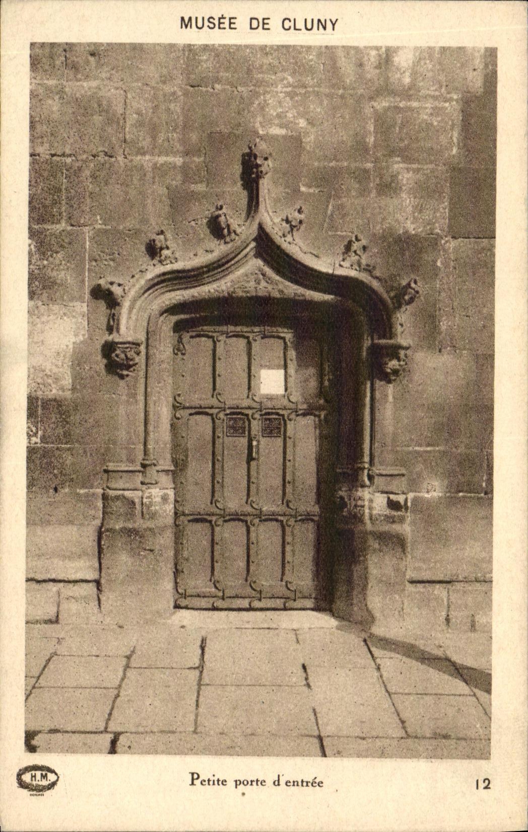 VINTAGE POSTCARD Paris Musee of Cluny Petire carries D entered