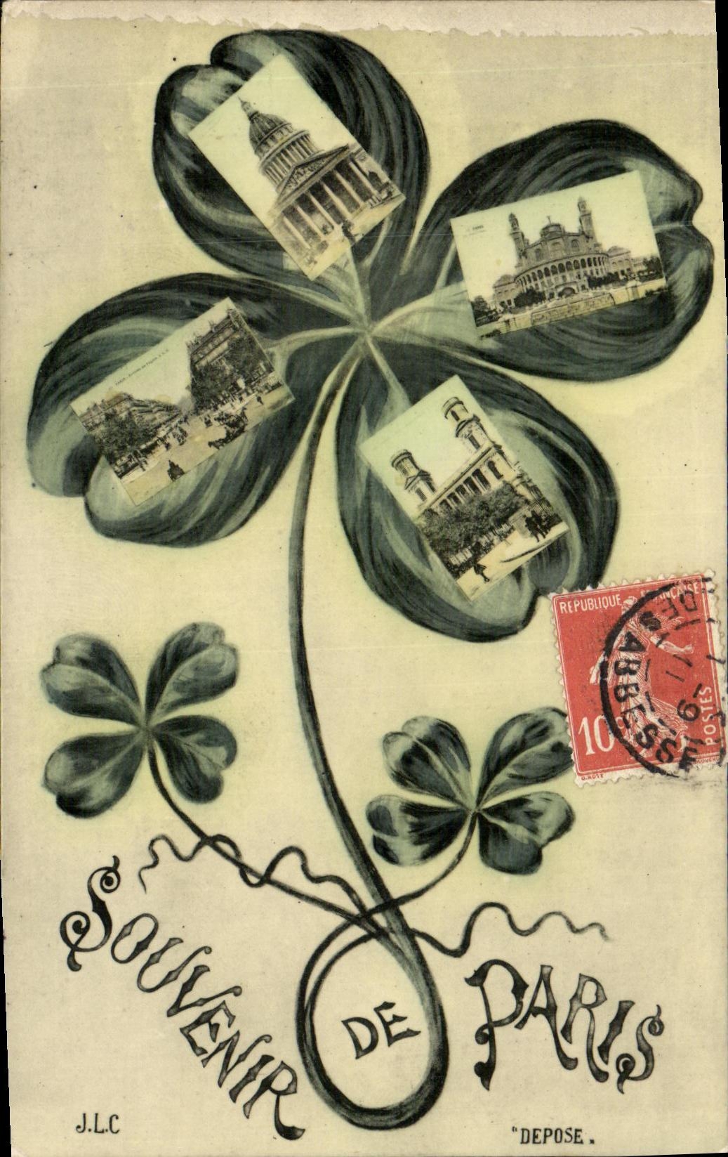 CPA Souvenir de Paris Trefle
