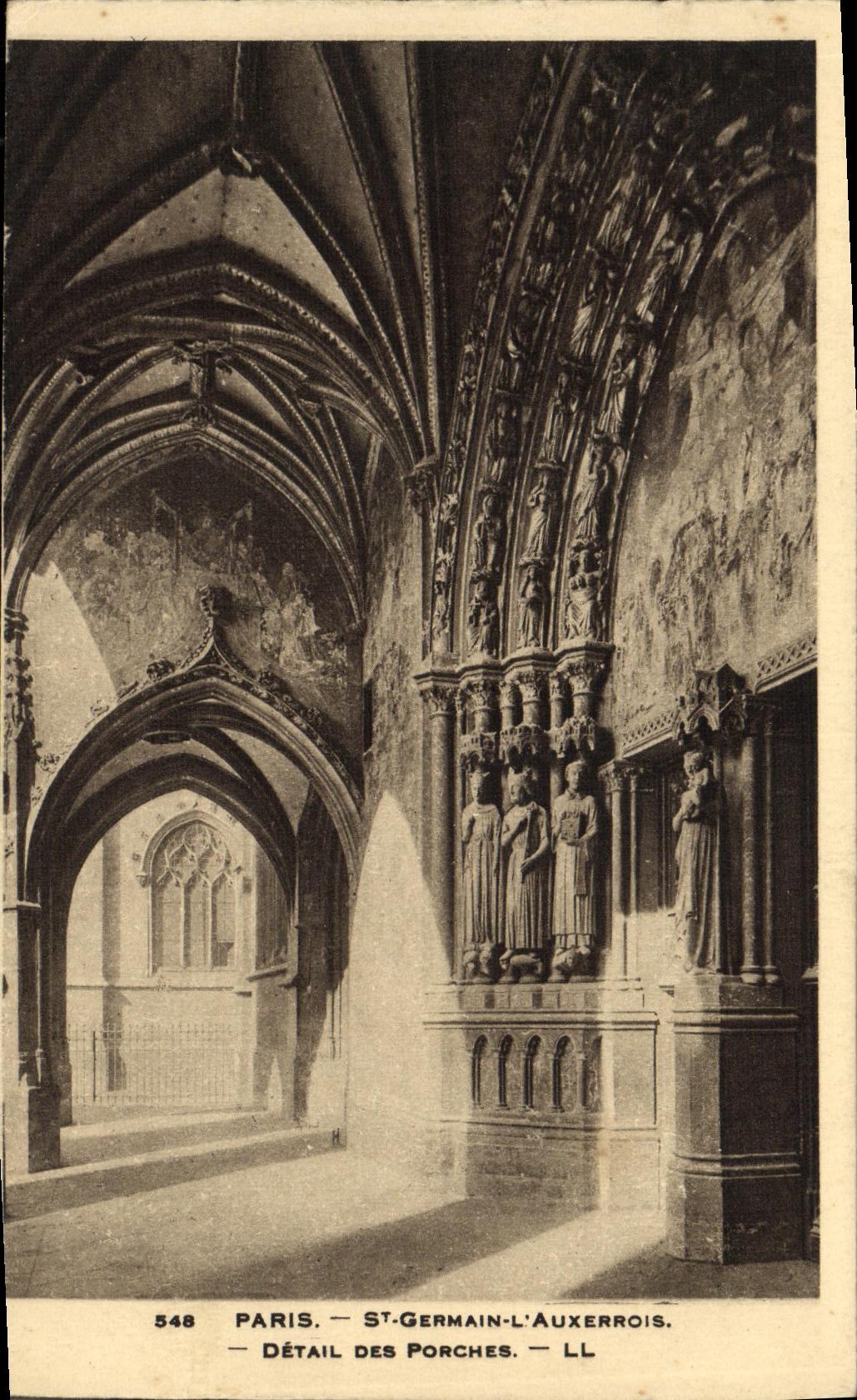 CPA Paris St Germain L Auxerrois Detail Des Porches
