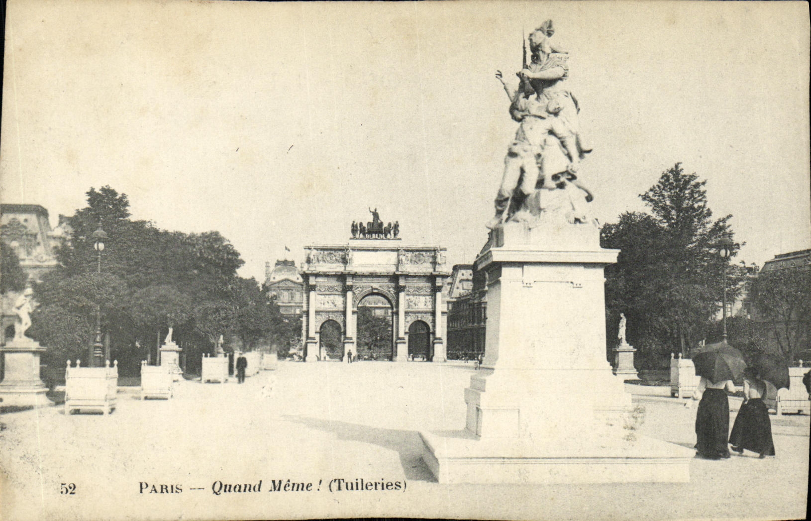 POSTAL Paris sin embargo Tileries de la VENDIMIA