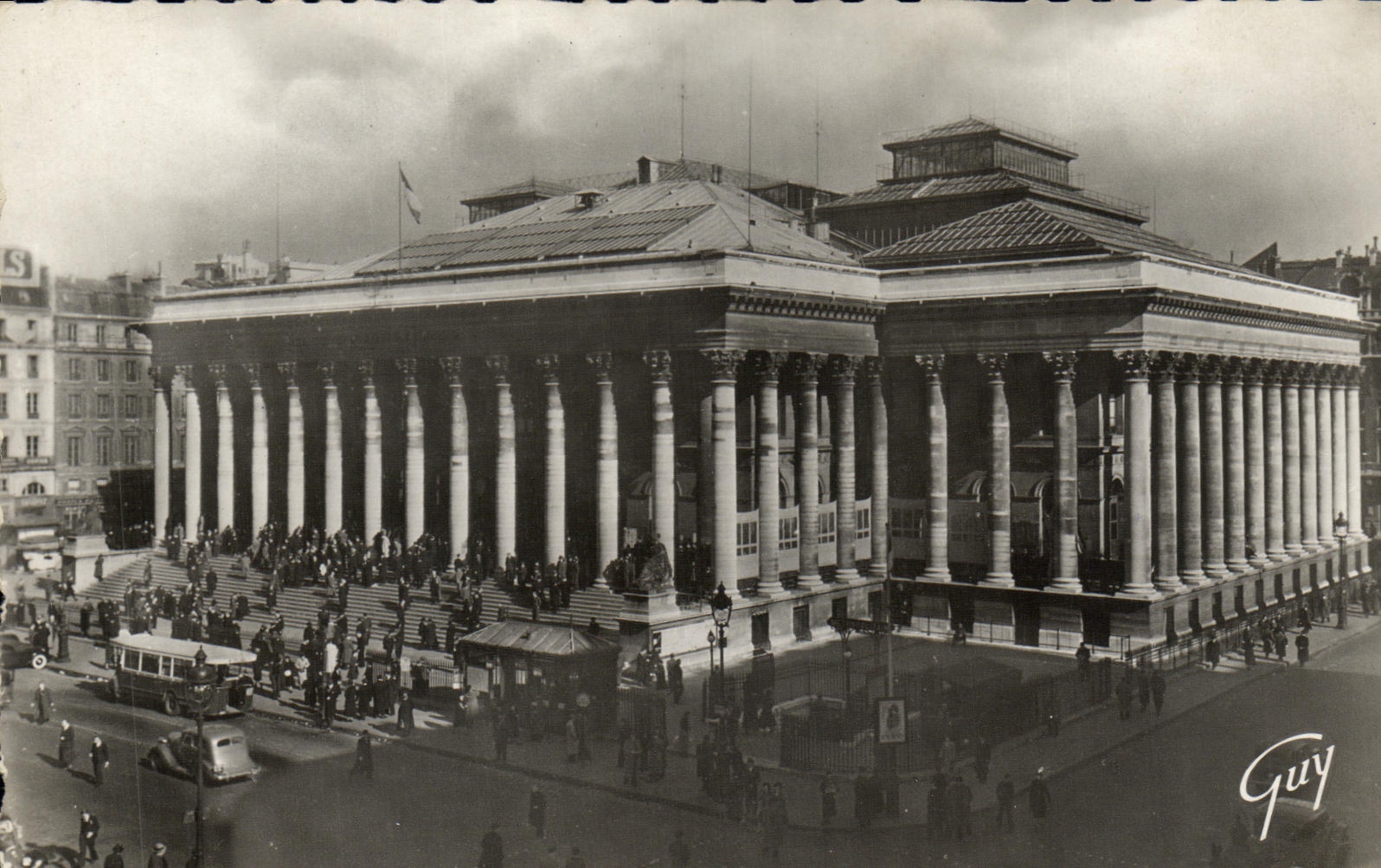 VINTAGE POSTCARD Paris And Its Wonders Stock Exchange of the Transferable securities
