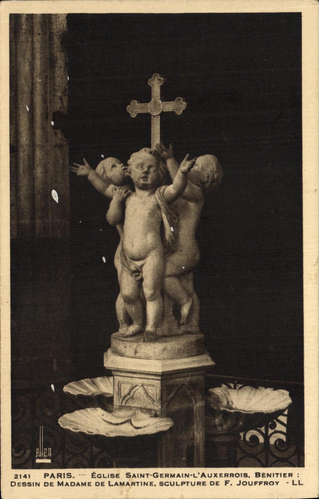 CPA Paris Eglise Saint Germain L Auxerrois Benitier Dessin de Madame de Lamartine