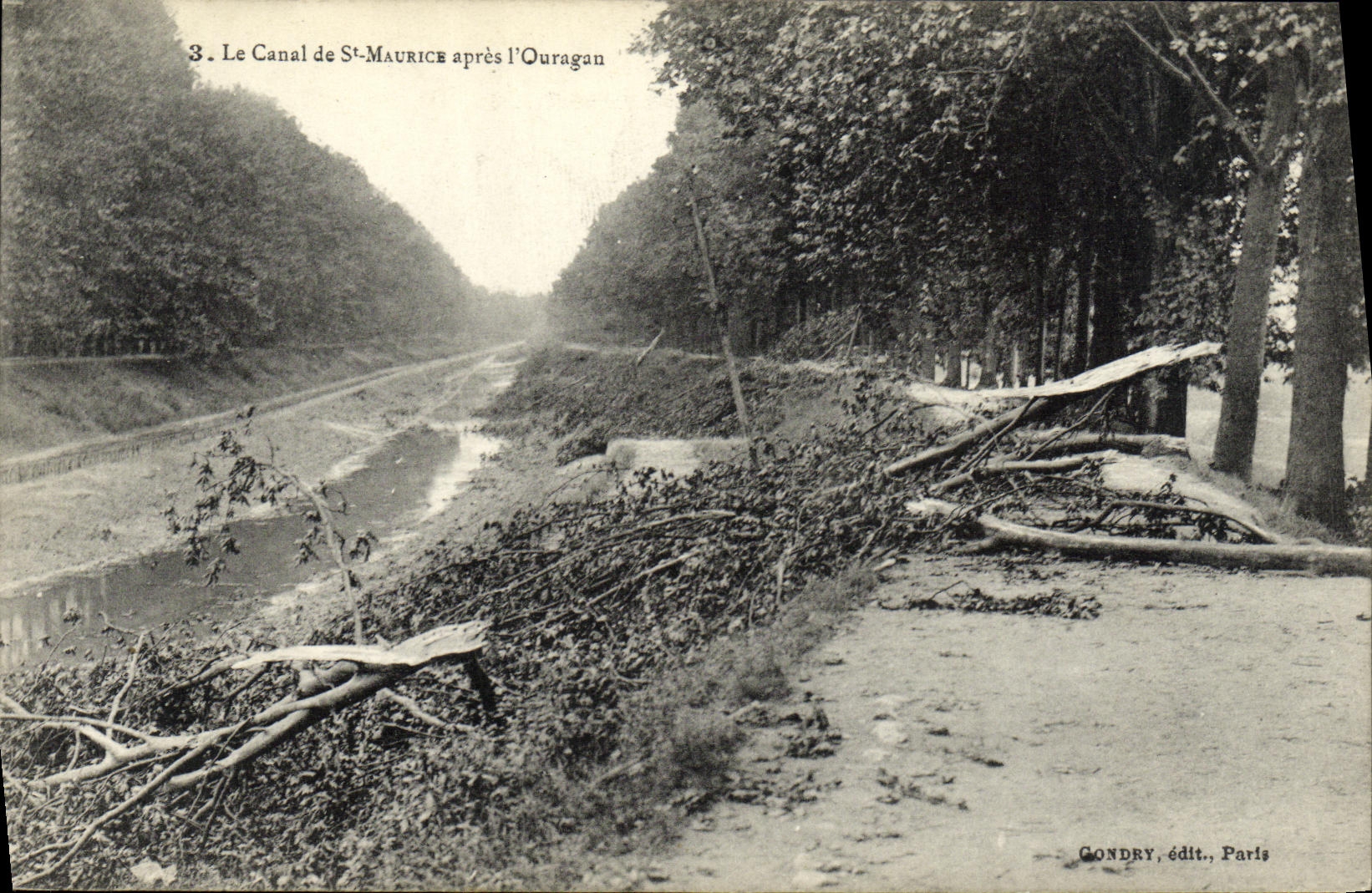 VINTAGE POSTCARD the canal of St Maurice after L hurricane