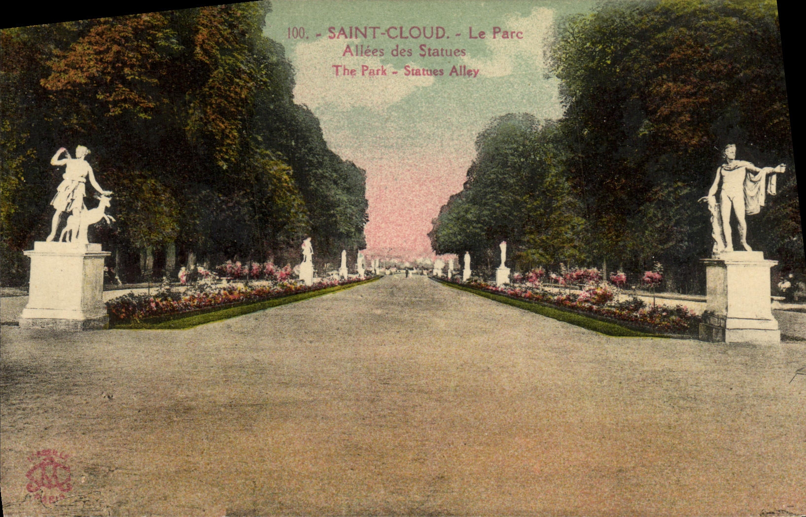 VINTAGE POSTCARD St Cloud Gone of the Statues the park