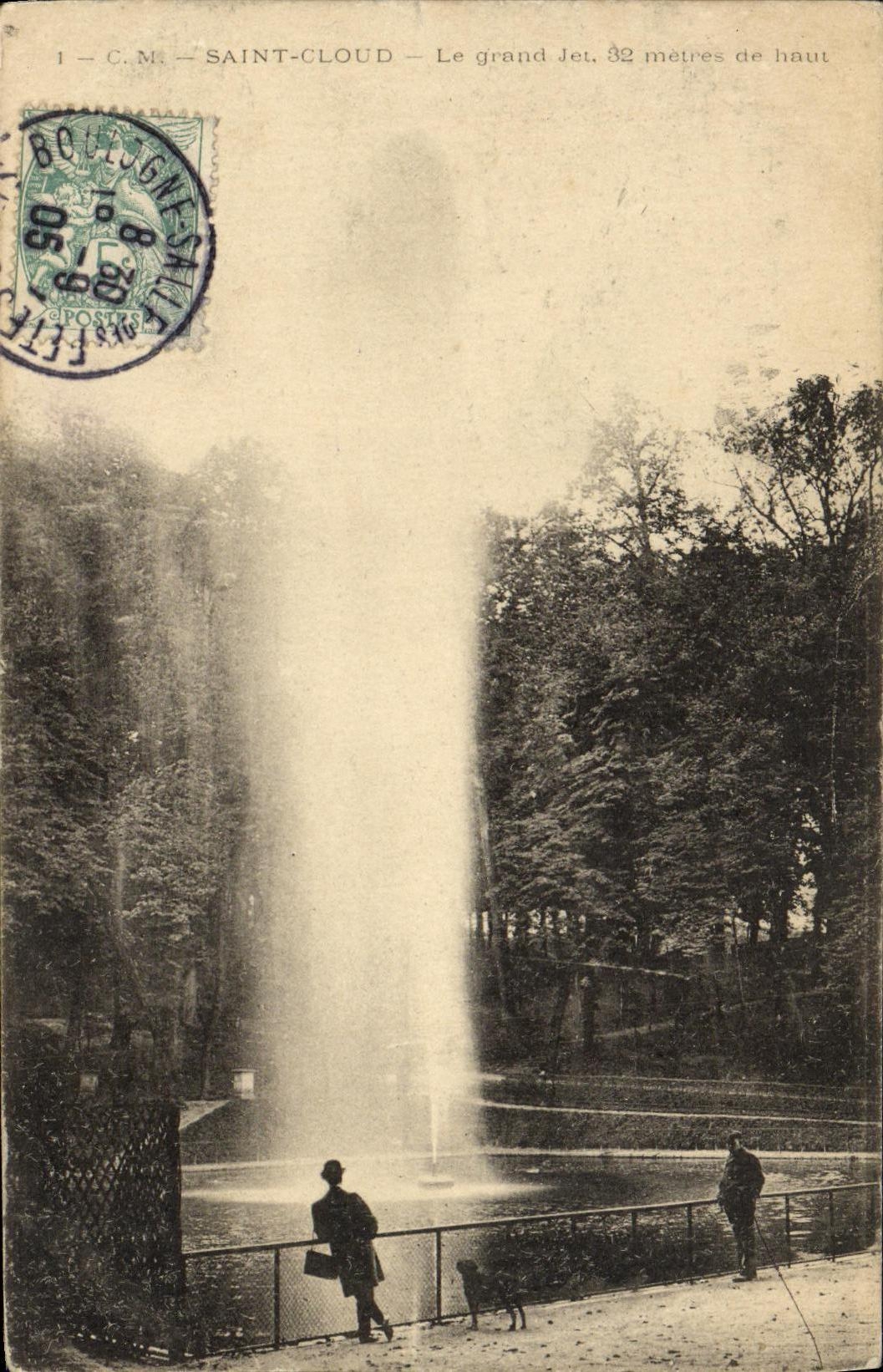 VINTAGE POSTCARD St Cloud the Large Cascade the large jet